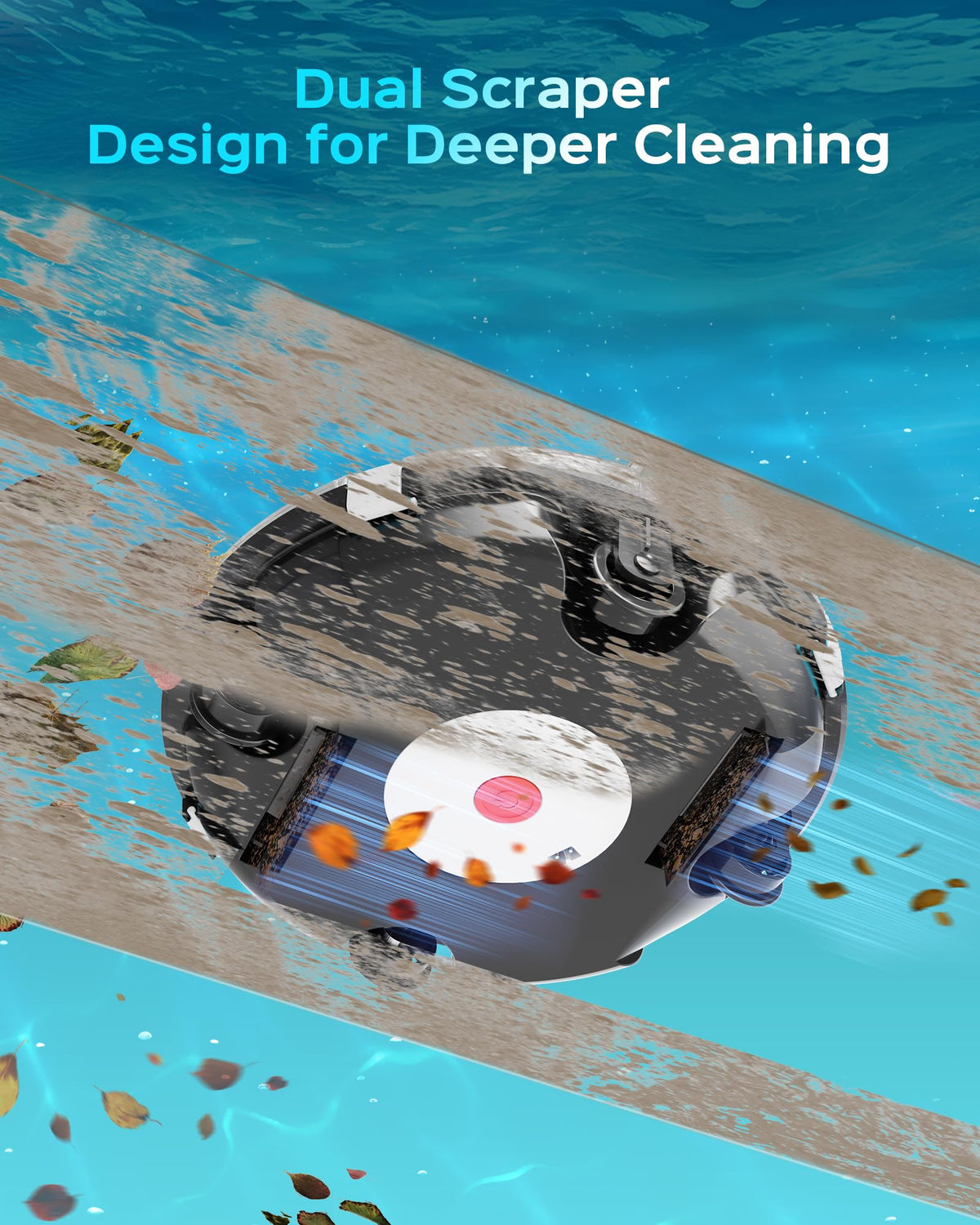 WINNY Pool Cleaner 80-minute runtime supports quick, thorough pool cleaning.