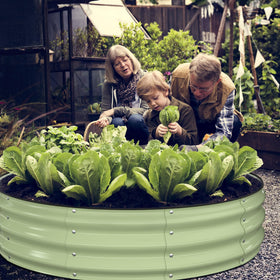 Open base allows soil building and composting inside the bed.