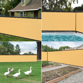 Winpull privacy screen setup in a backyard or balcony