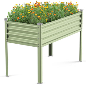 Winpull raised garden bed with legs, easy access for planting.
