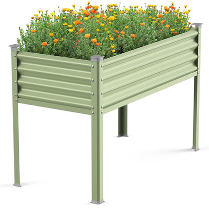 Winpull raised garden bed with legs, easy access for planting.