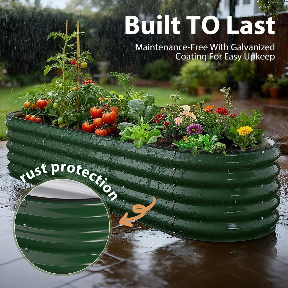 Spacious layout inspires versatile planting of vegetables, herbs, and flowers