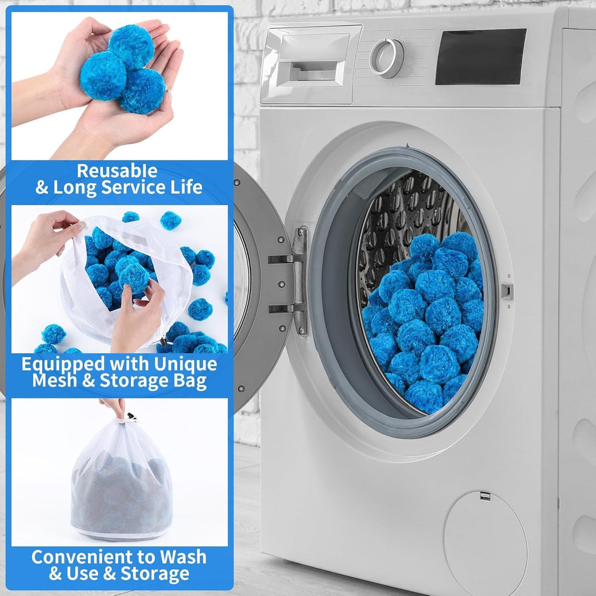 WIQEDOHA pool filter balls in filter showing sand replacement benefits