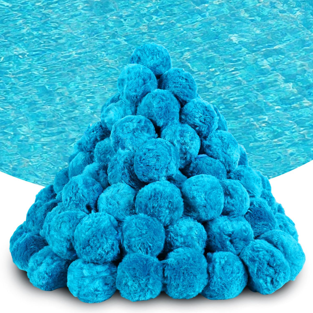 WIQEDOHA pool filter balls packaging highlighting sustainable filtration solution