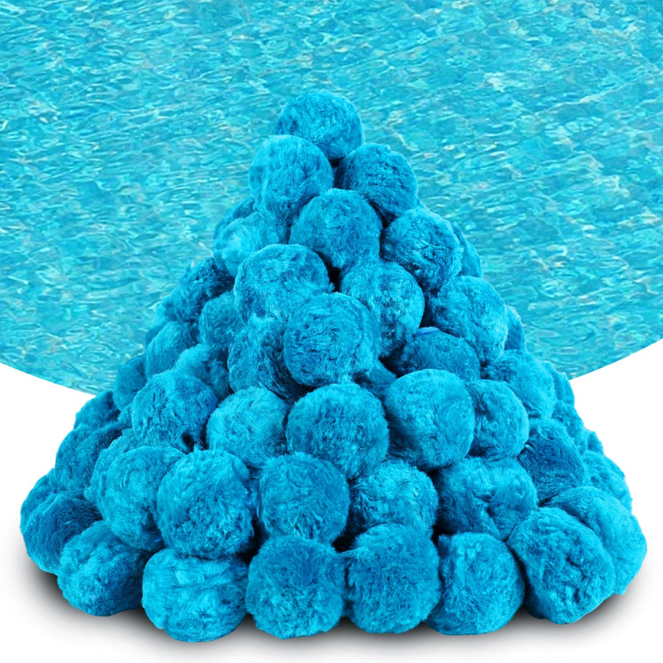 WIQEDOHA pool filter balls packaging highlighting sustainable filtration solution