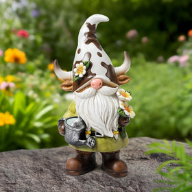 Wiresusan farm-yard gnome decor suitable for garden pots.