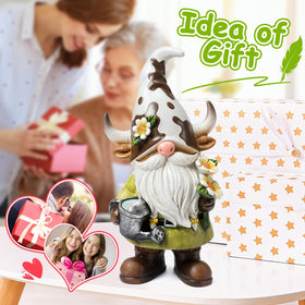 Wiresusan weatherproof gnome statue adds seasonal charm.