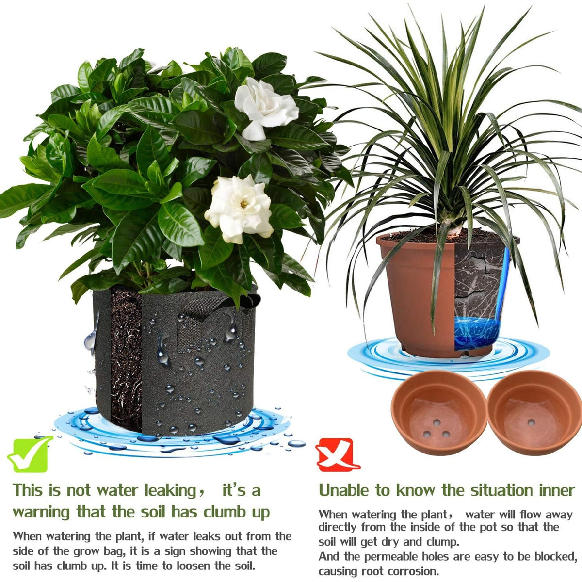 WIRETRAN drainage and aeration design helps roots breathe and grow thicker.