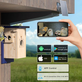 WisdomRainbow Birdhouse Camera 1.3-inch entry suits small songbirds.