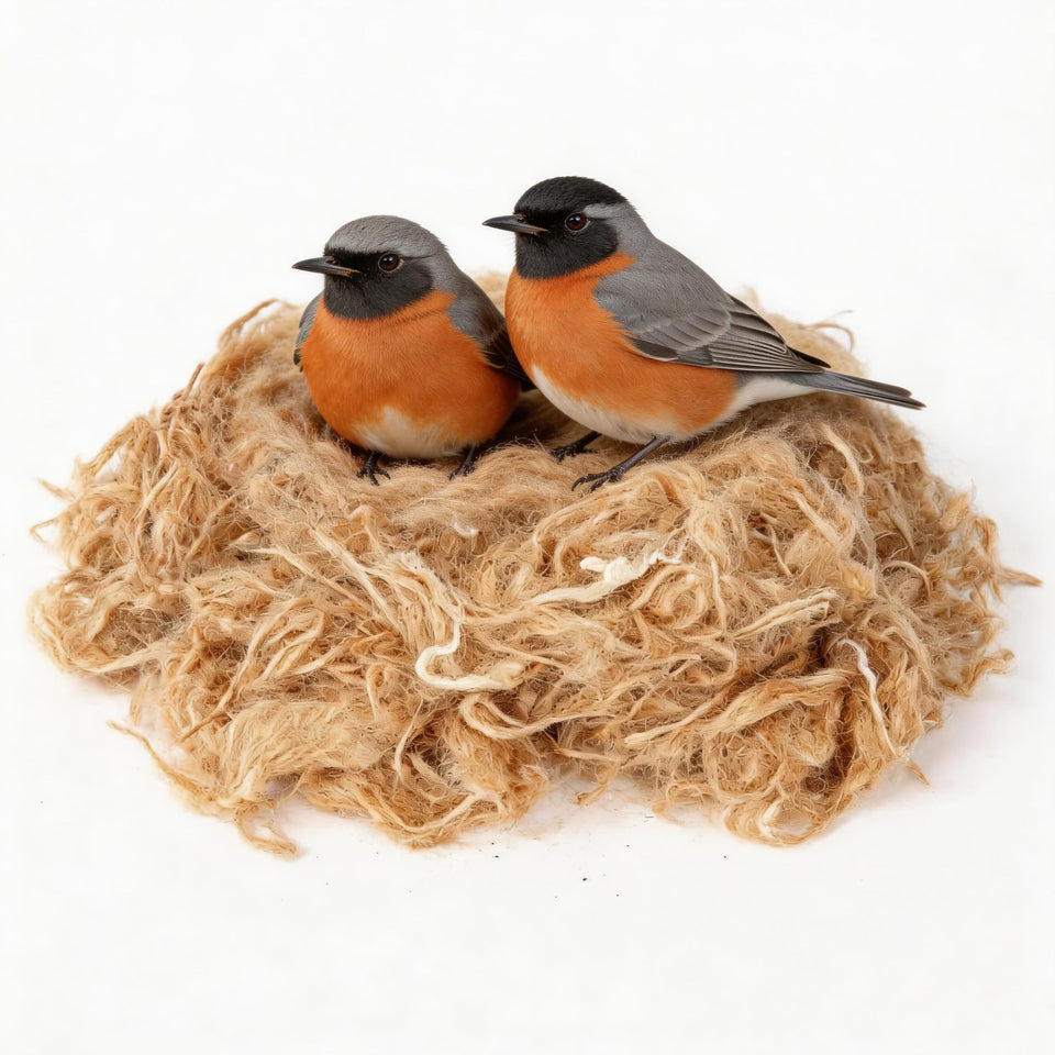 WISDOMRAINBOW four fibers nesting materials pack for cozy small bird nests