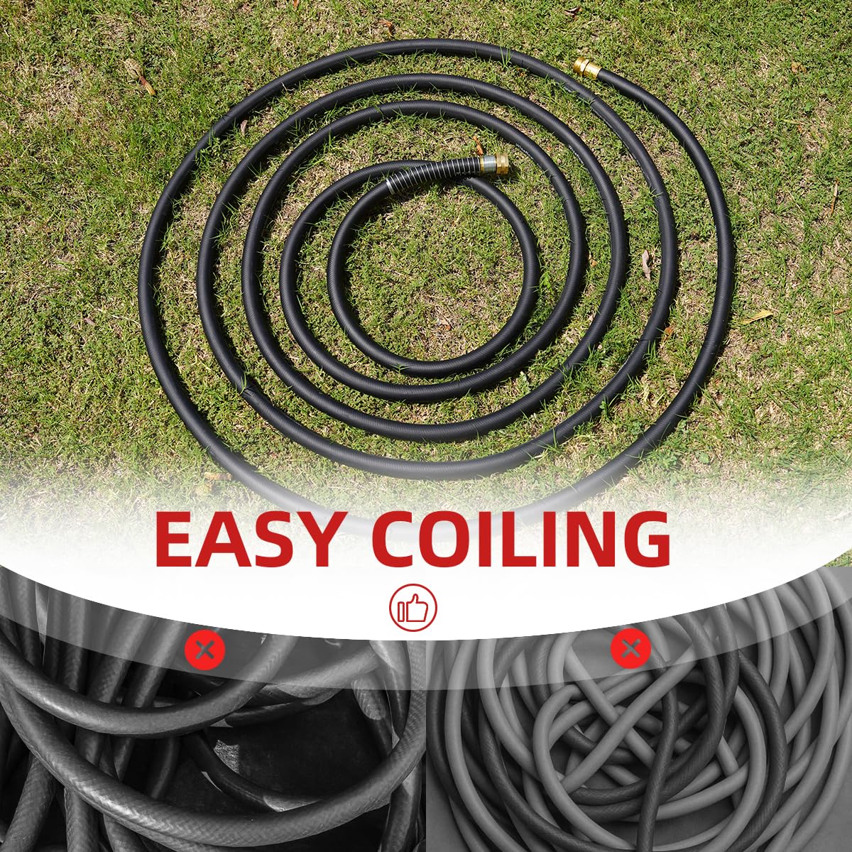 Wiseflow versatile hose for irrigation, garden watering, and car washing.