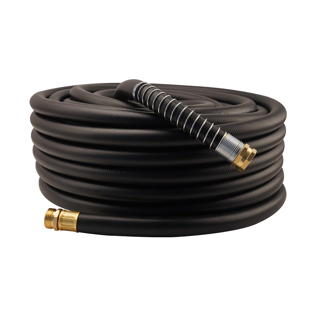 Wiseflow garden hose in black, 100ft, ready for outdoor watering.