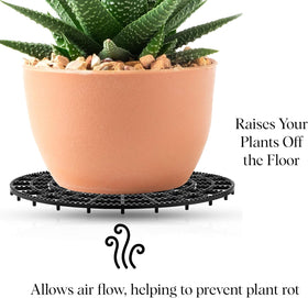 WISHDIAM patio planter stand helps outdoor plants stay elevated and dry