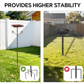 Wishlight removable bowl bird bath for easy cleaning.