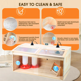 WISMOIER 1L feeder/waterer set ensures continuous hydration and feeding.