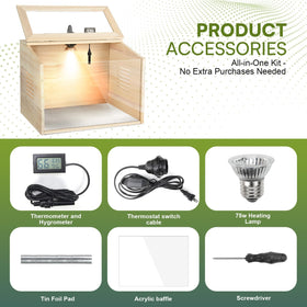 WISMOIER wooden brooder box skylight for clear chick viewing and light.