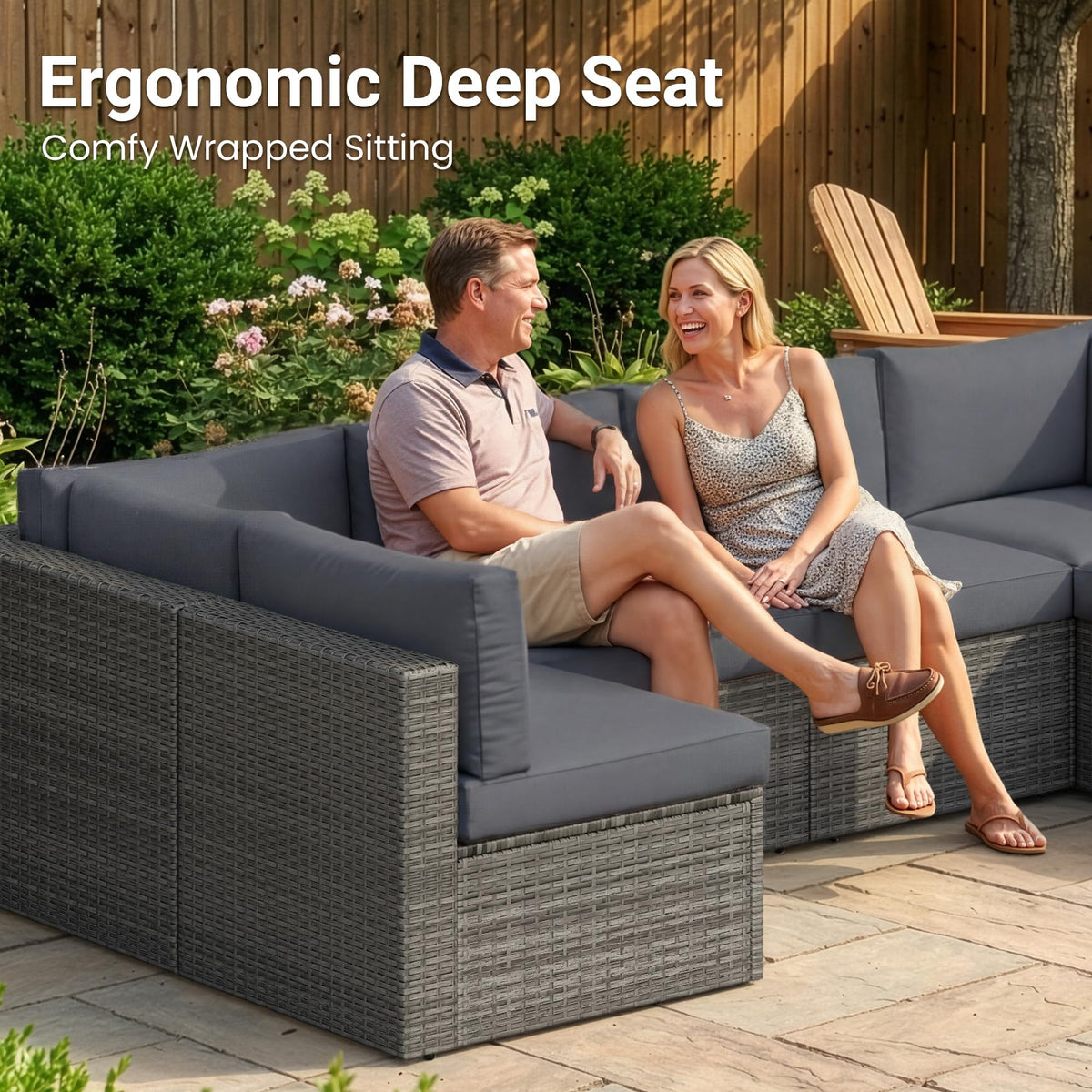 Wisteria Lane all-weather wicker close-up showing durable weave