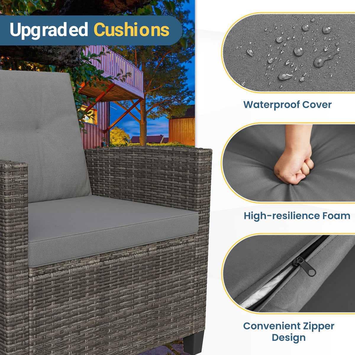 Wisteria Lane removable cushion covers for simple washing