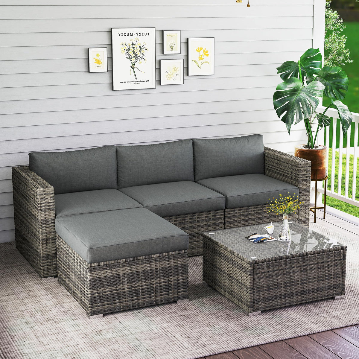 Outdoor patio setup by Wisteria Lane suitable for backyard, porch, or garden.