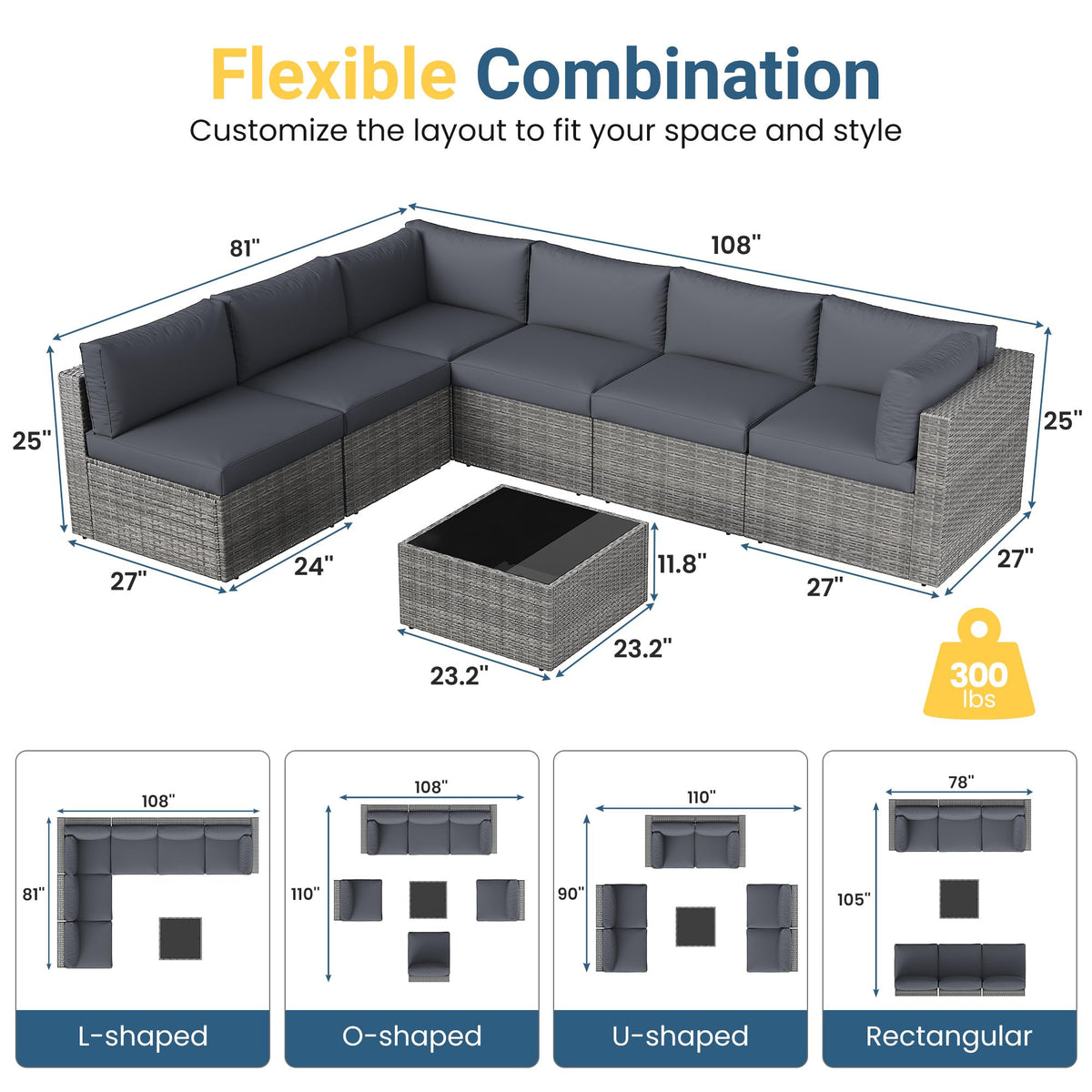 Wisteria Lane wicker sofas with grey coffee table for balcony lounging