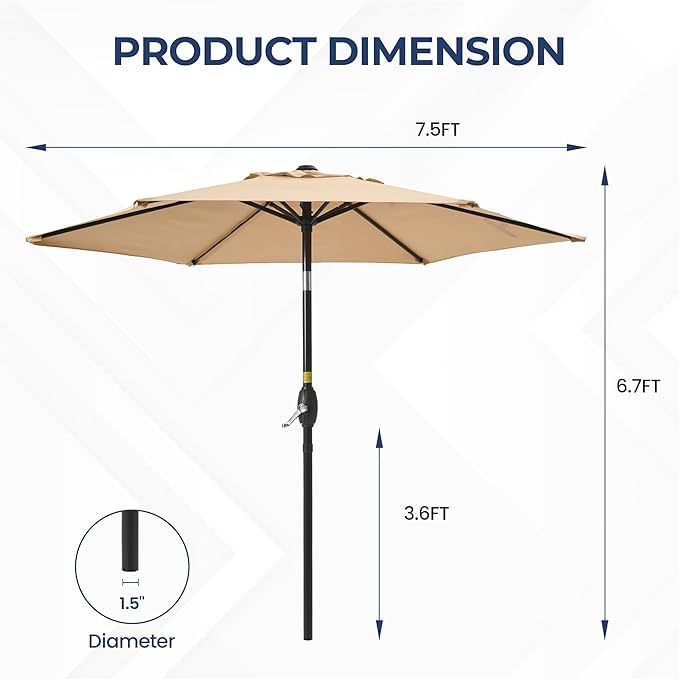 Wisteria Lane six thickened steel ribs enhance stability for windy spaces.