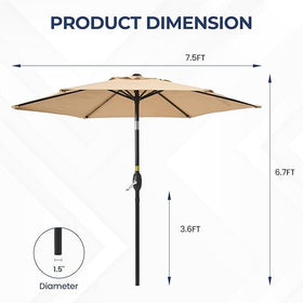 Wisteria Lane six thickened steel ribs enhance stability for windy spaces.