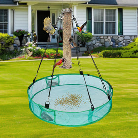 Wisunichan two-pack green seed catcher suits multiple feeders.