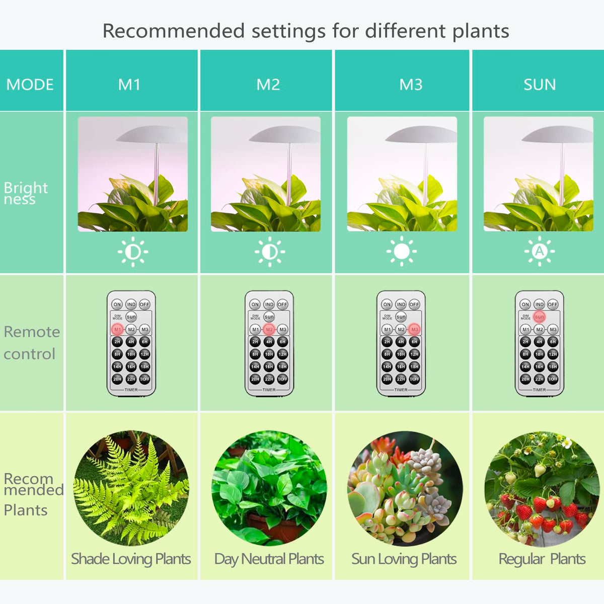 Witsanlex LED grow light 2-pack sun-mode dimming demonstrates daylight simulation.