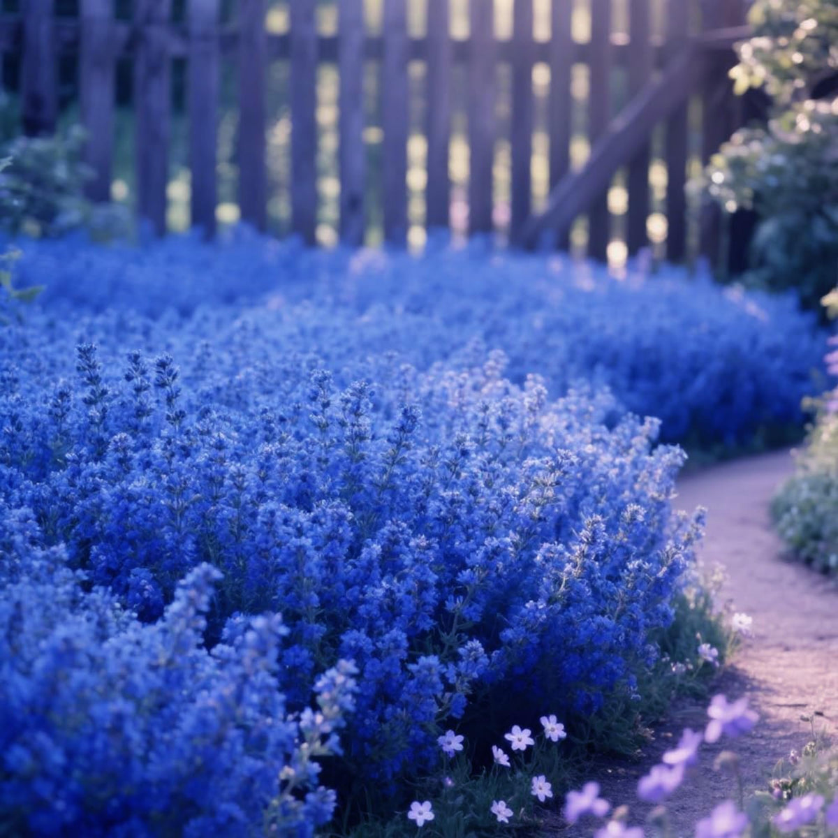 Wivolibe creeping thyme seeds create a fragrant, walkable patch for paths.