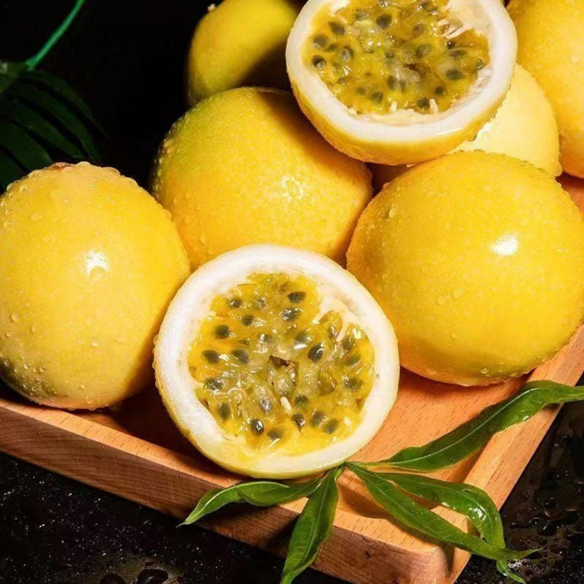 Wivolibe edible passion fruits developing on the vine