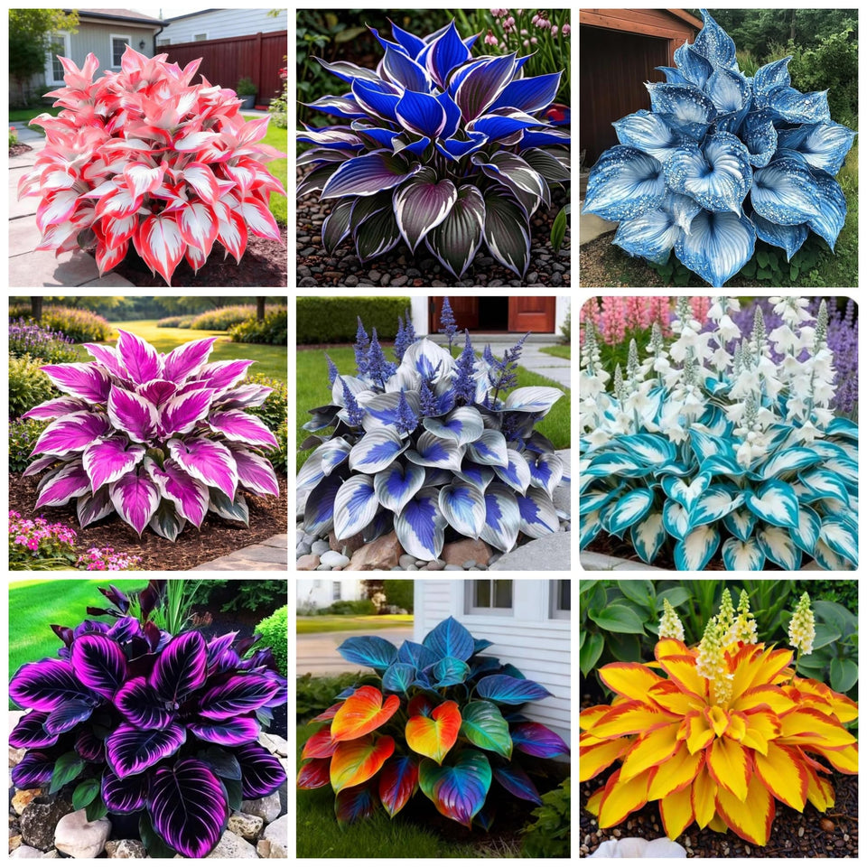 Wivolibe exotic hosta seeds pack showing vibrant foliage potential for year-round color