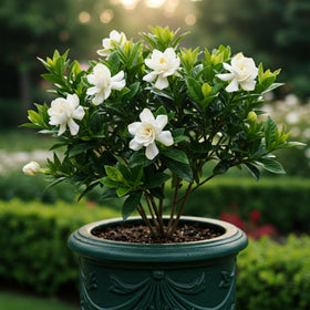 Wivolibe Gardenia Jasminoides in container bonsai setup for a refined focal point
