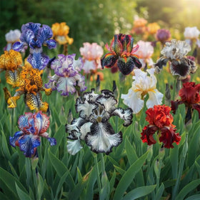 Wivolibe iris seeds for garden bed setup, boosting curb appeal with rare blooms.