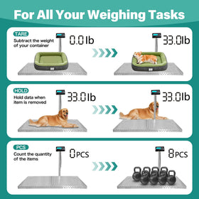 Wixeeua scale features a handle and stand rod for easy transport between locations.