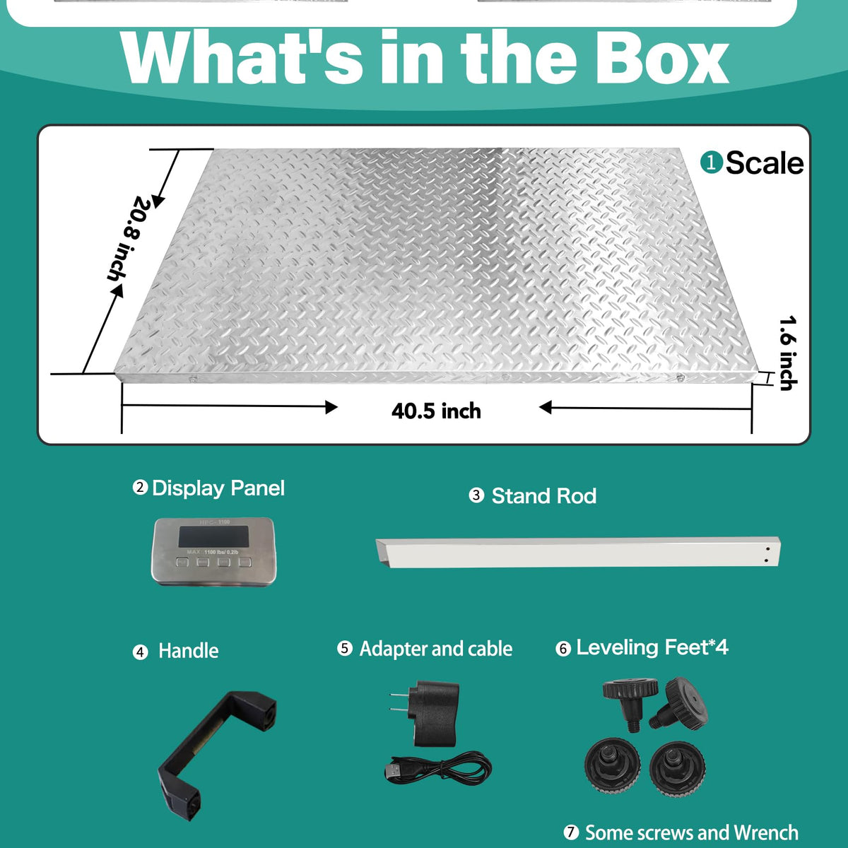 Wixeeua heavy-duty stainless steel scale ready for livestock weighing.
