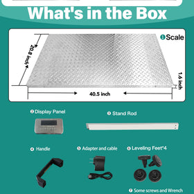 Wixeeua heavy-duty stainless steel scale ready for livestock weighing.