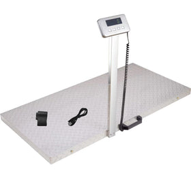 Wixeeua Upgraded 1100lb dog scale platform provides a stable, non-slip surface for accurate weighing.