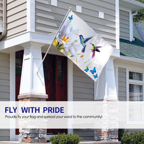 Wizfuyq double-stitched flag with metal grommets for durable mounting