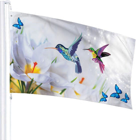 Wizfuyq hummingbird breeze flag captures motion for porch charm