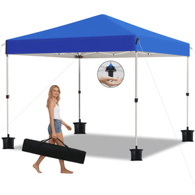 WIZKAPE 10x10 pop-up tent setup enabling fast one-person shade at events.
