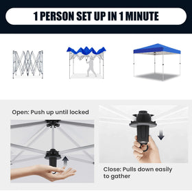 WIZKAPE sturdy metal frame for reliable shelter in light winds.
