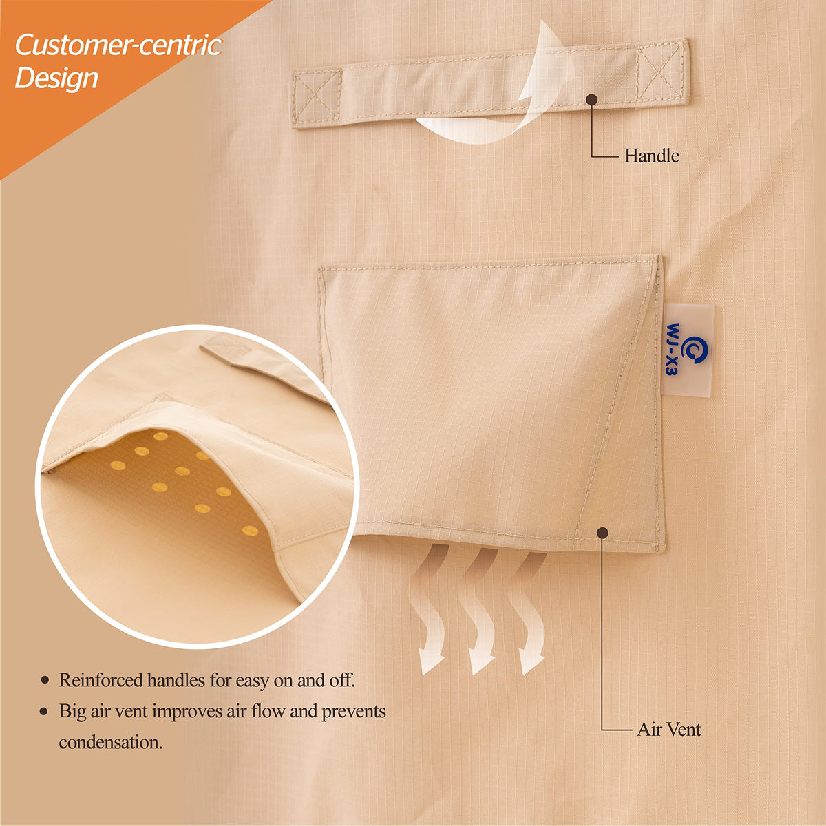 WJ-X3 included storage bag for easy off-season storage and organization.