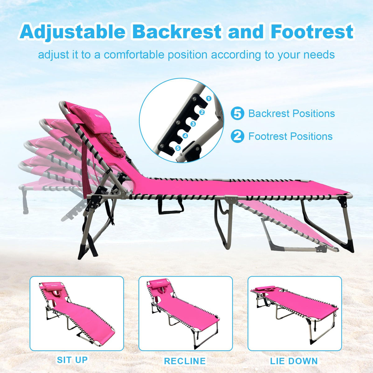 WKFAMOUT folding side table keeps drinks within reach.