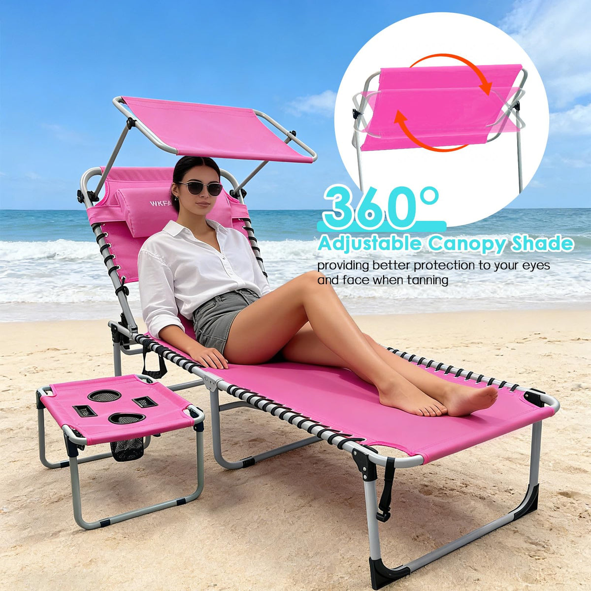 WKFAMOUT storage bag keeps essentials organized for poolside trips.