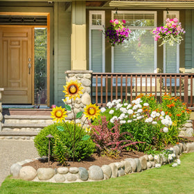 WKHOMEDECO rustproof H-stake anchors keep decor upright during storms.