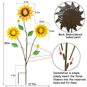 WKHOMEDECO metal flower outdoor decor adds year-round color for porches.