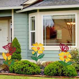 WKHOMEDECO vibrant colors pop against greenery along borders and pathways.