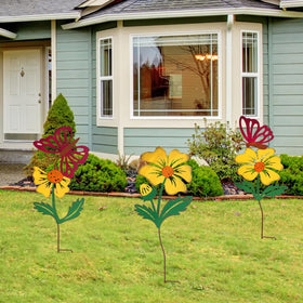 WKHOMEDECO weather-resistant steel lasts year-round with minimal upkeep.