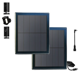 WKKLQ outdoor solar power keeps Ring cameras charged by sunlight.