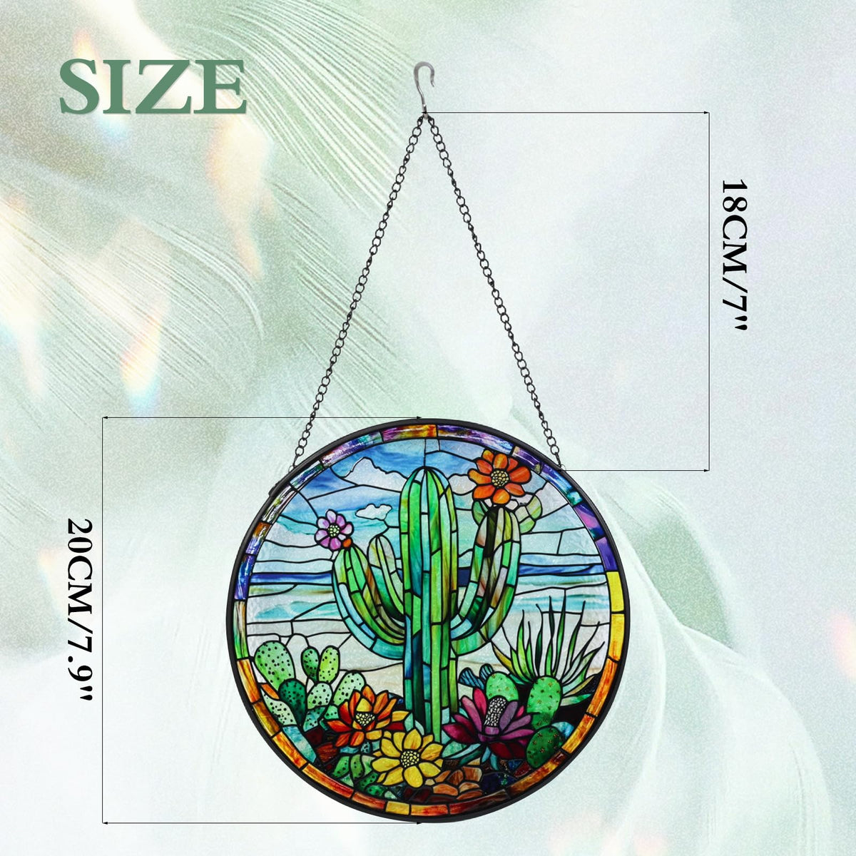 Wkyqes indoor outdoor cactus decor adds warm color.